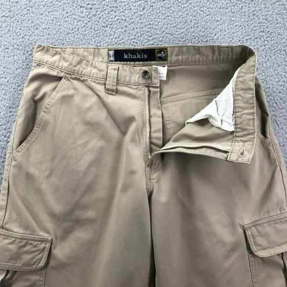 LEVIS Silvertab Vintage Pants Mens 34x32 (34x31) Khaki Tan Cargo Pocket Straight - Picture 9 of 16